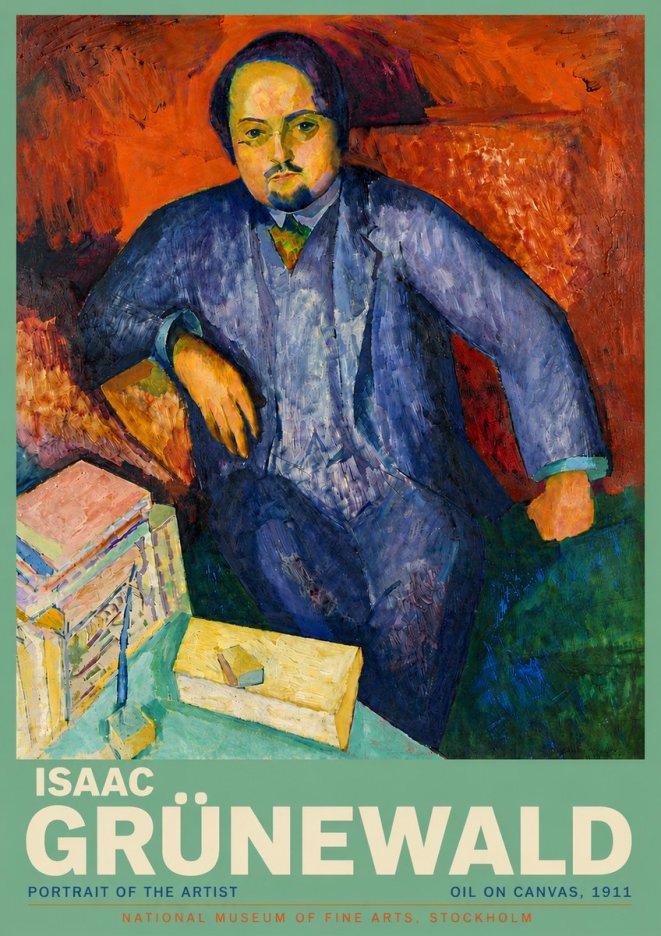 Isaac Grünewald Portrait of the Artist No5 - Juliste