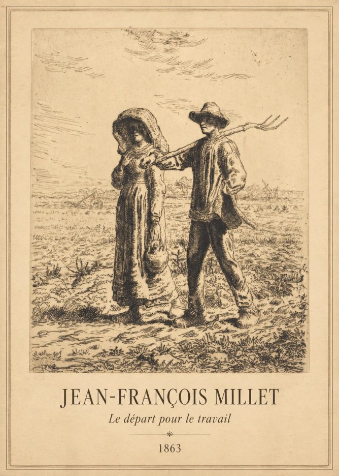 Jean-François Millet Le Départ Pour Le Travail I No1 - Juliste