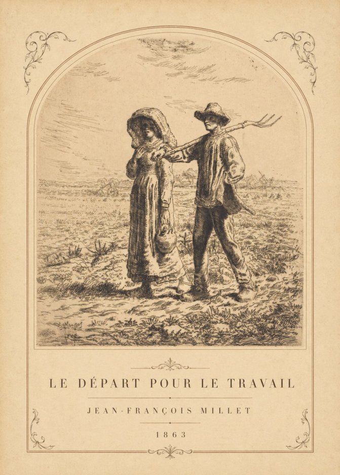 Jean-François Millet Le Départ Pour Le Travail I No3 - Juliste