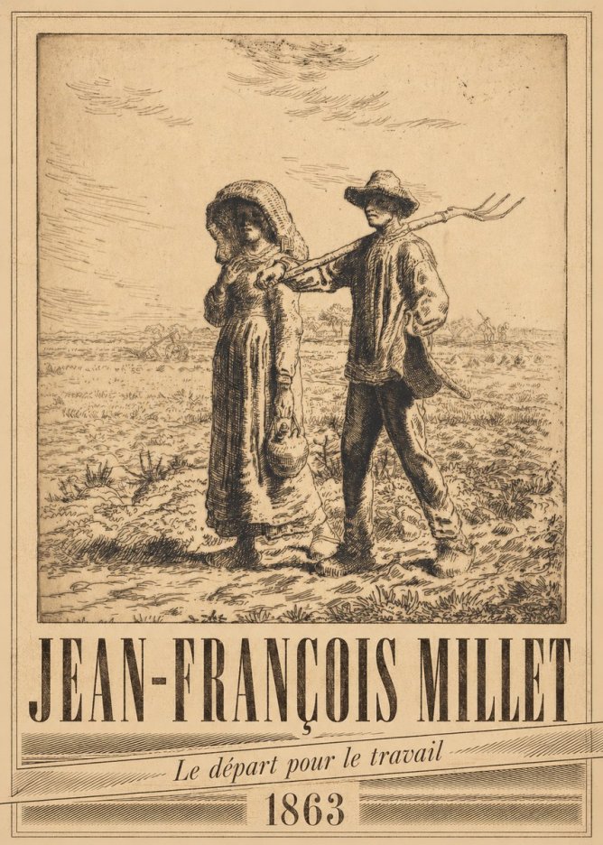 Jean-François Millet Le Départ Pour Le Travail I No5 - Juliste