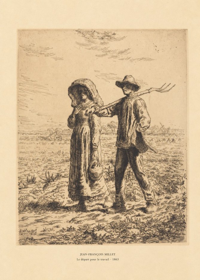 Jean-François Millet Le Départ Pour Le Travail I No6 - Juliste
