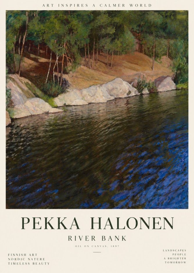 Pekka Halonen River Bank No3 - Juliste
