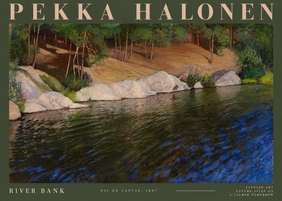 Pekka Halonen River Bank No4 - Juliste