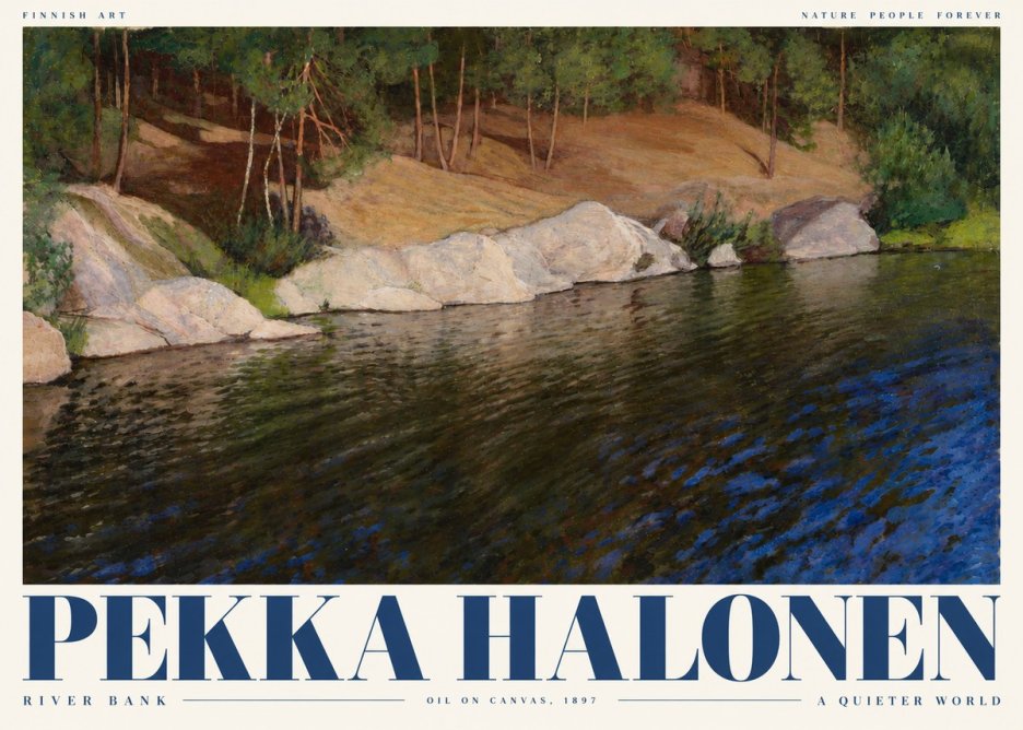 Pekka Halonen River Bank No5 - Juliste