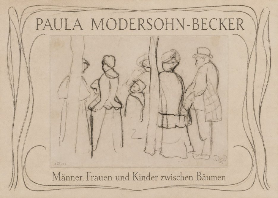 Paula Modersohn-Becker Männer, Frauen Und Kinder Zwischen Bäumen No3 - Juliste