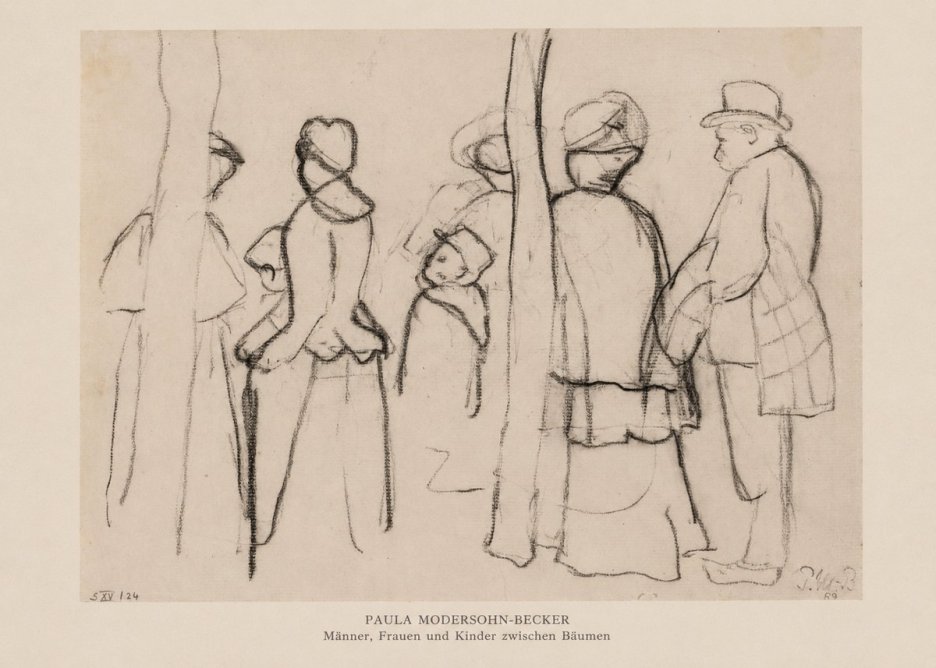 Paula Modersohn-Becker Männer, Frauen Und Kinder Zwischen Bäumen No6 - Juliste
