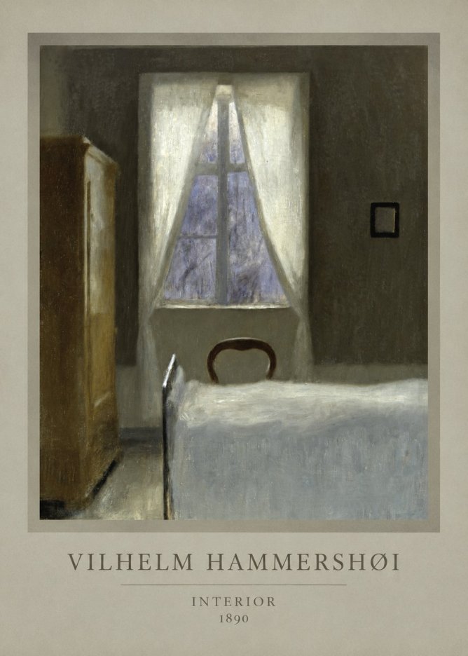 Vilhelm Hammershøi Interior I No1 - Juliste