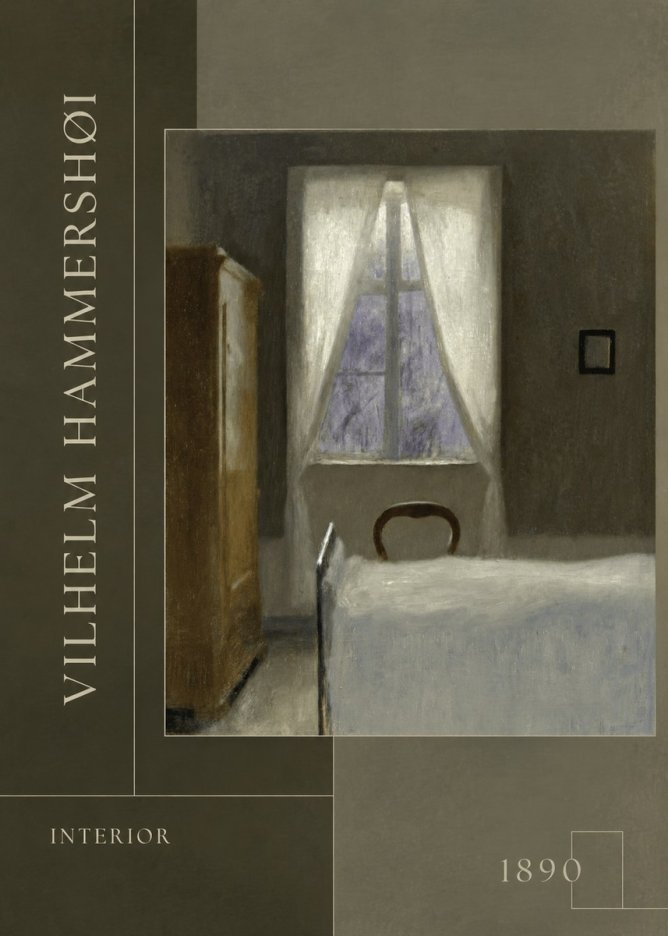 Vilhelm Hammershøi Interior I No2 - Juliste