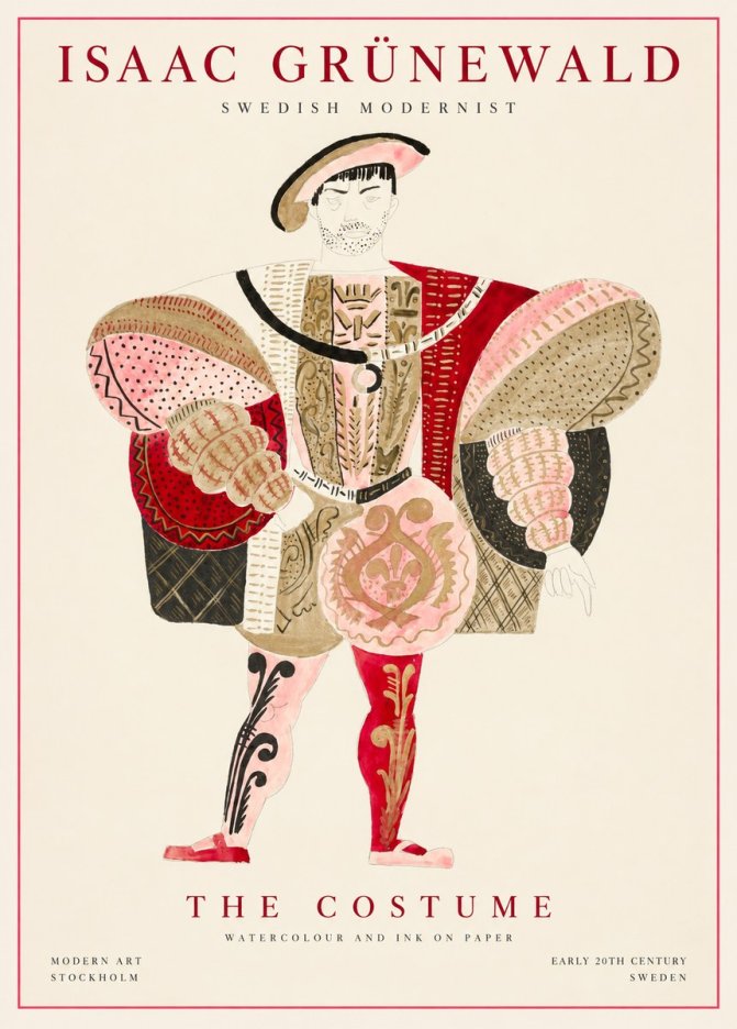 Isaac Grünewald The Costume I No1 - Juliste