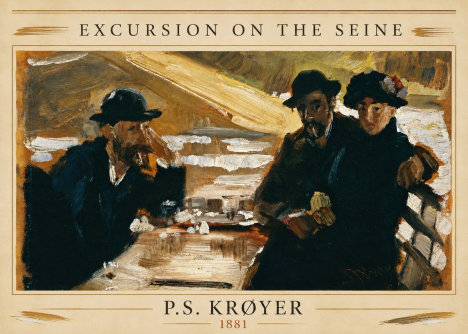 P.S. Krøyer Excursion on the Seine No3 - Juliste