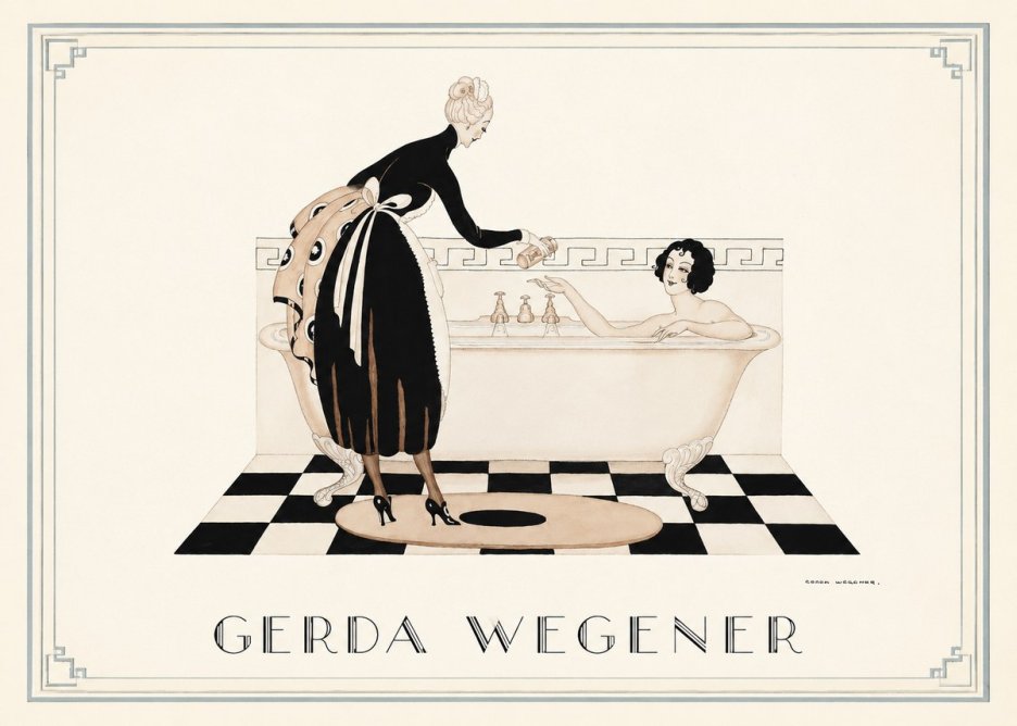 Gerda Wegener Woman in Bathtub No1 - Juliste