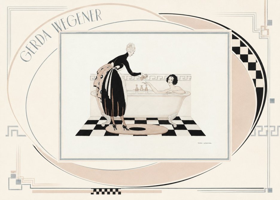 Gerda Wegener Woman in Bathtub No3 - Juliste
