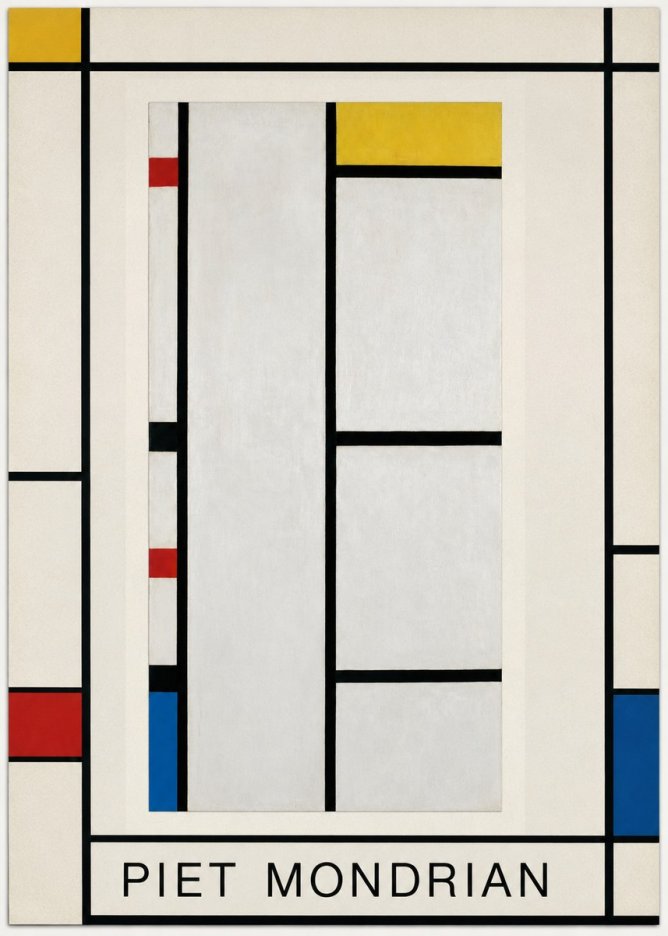Piet Mondrian Composition with Red, Yellow, and Blue No1 - Juliste
