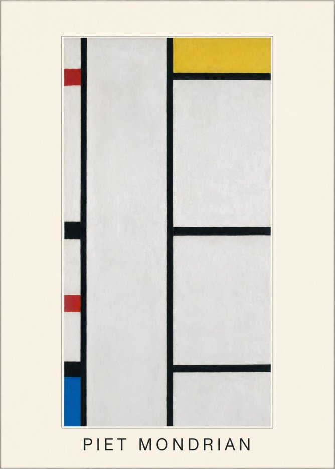 Piet Mondrian Composition with Red, Yellow, and Blue No3 - Juliste