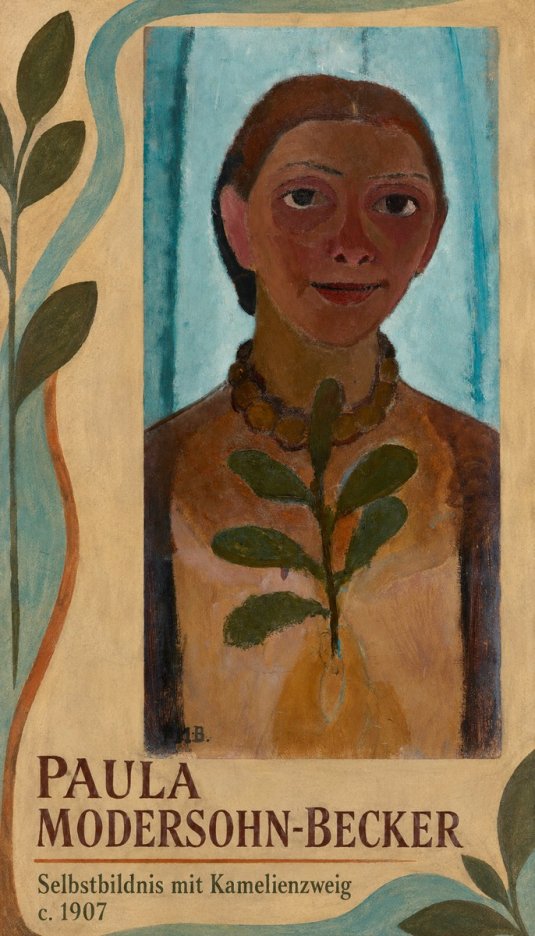 Paula Modersohn-Becker Selbstbildnis Mit Kamelienzweig No3 - Juliste