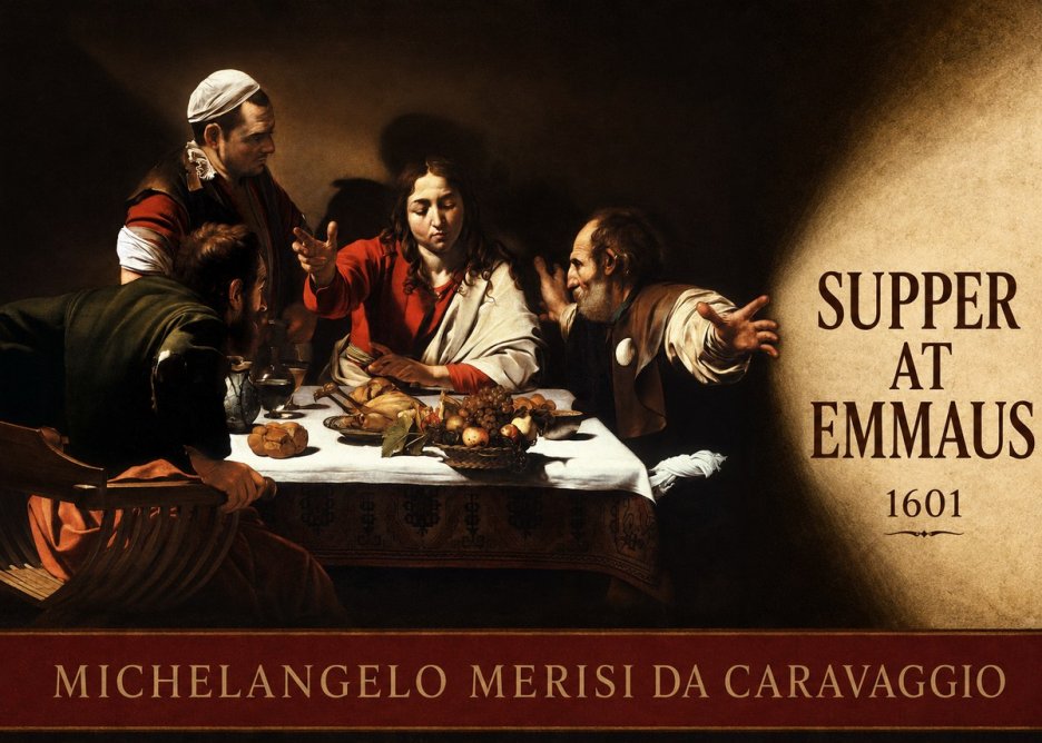 Michelangelo Merisi da Caravaggio Supper at Emmaus No4 - Juliste