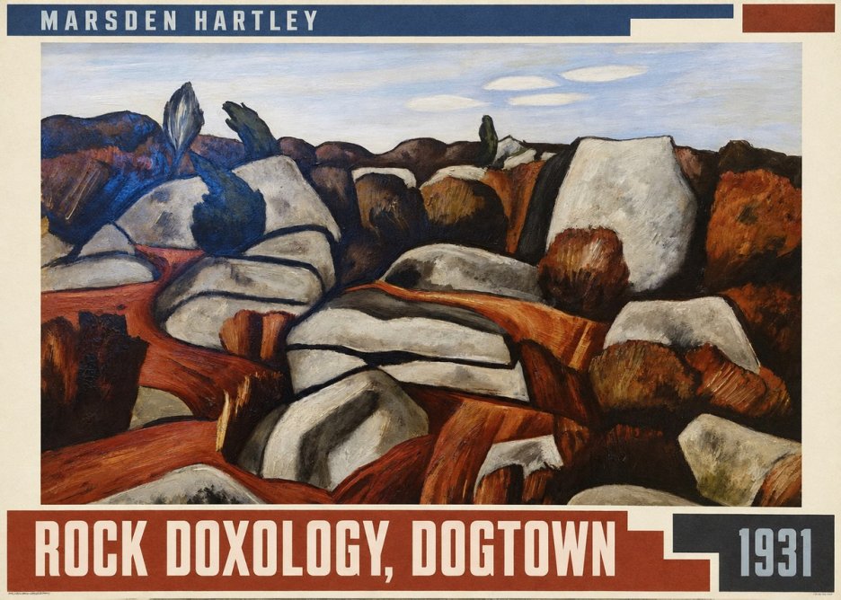 Marsden Hartley Rock Doxology, Dogtown No5 - Juliste