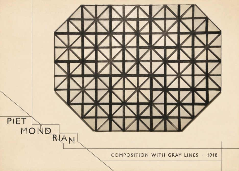 Piet Mondrian Composition with Gray Lines No3 - Juliste
