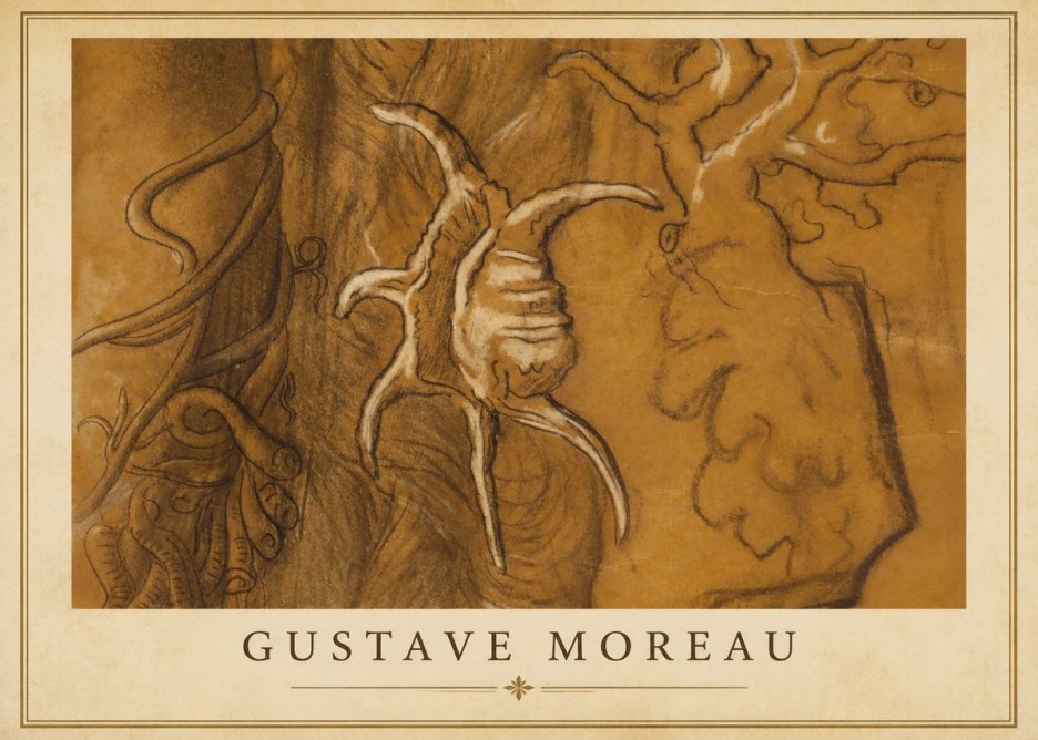 Gustave Moreau Mystical Shell Study No1 - Juliste
