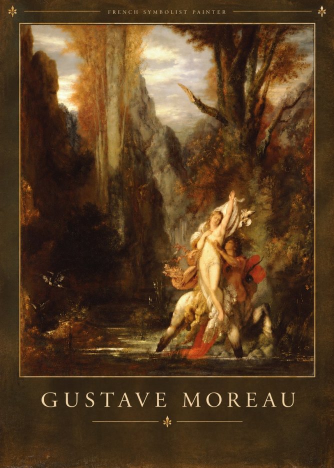 Gustave Moreau Jupiter and Semele I No6 - Juliste