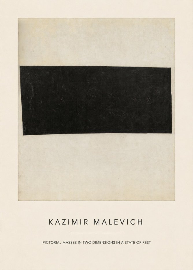 Kazimir Malevich Pictorial Masses in Two Dimensions in a State of Rest No4 - Juliste