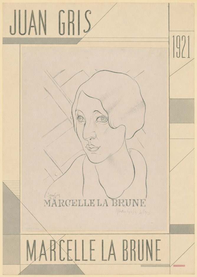 Juan Gris Marcelle La Brune I No5 - Juliste