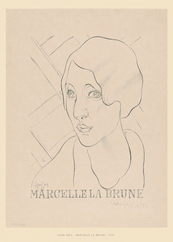 Juan Gris Marcelle La Brune I No6 - Juliste