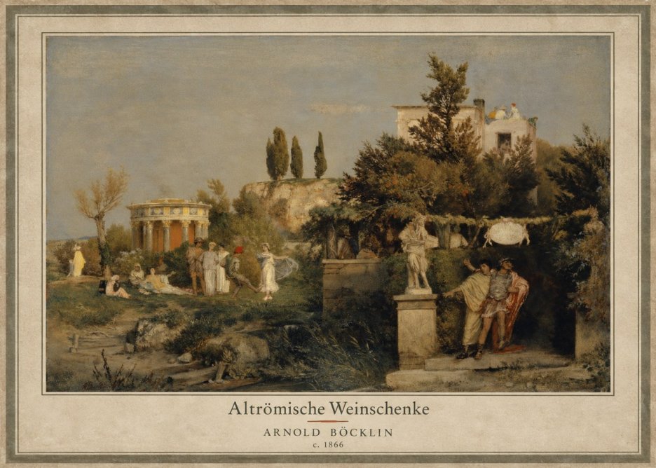 Arnold Böcklin Altrömische Weinschenke No3 - Juliste