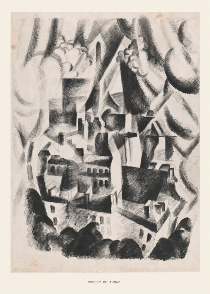 Robert Delaunay Vue Sur La Ville No6 - Juliste
