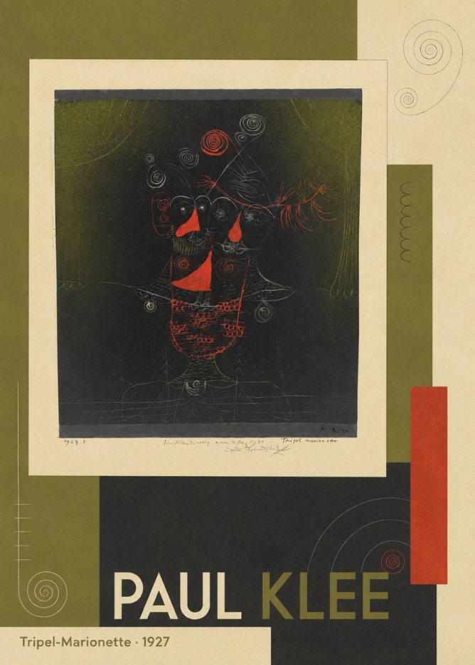 Paul Klee Tripel-marionette No5 - Juliste