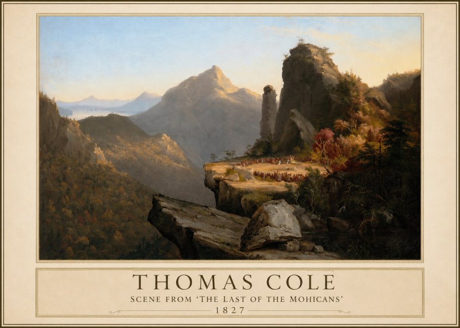 Thomas Cole Scene from 'the Last of the Mohicans' No1 - Juliste