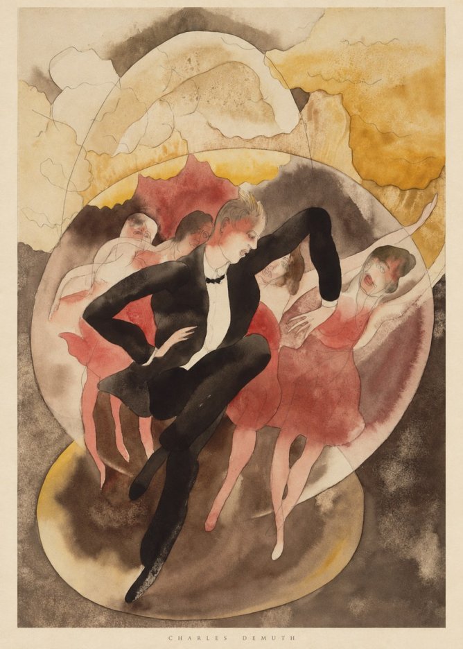 Charles Demuth In Vaudeville (Dancer with Chorus) No5 - Juliste