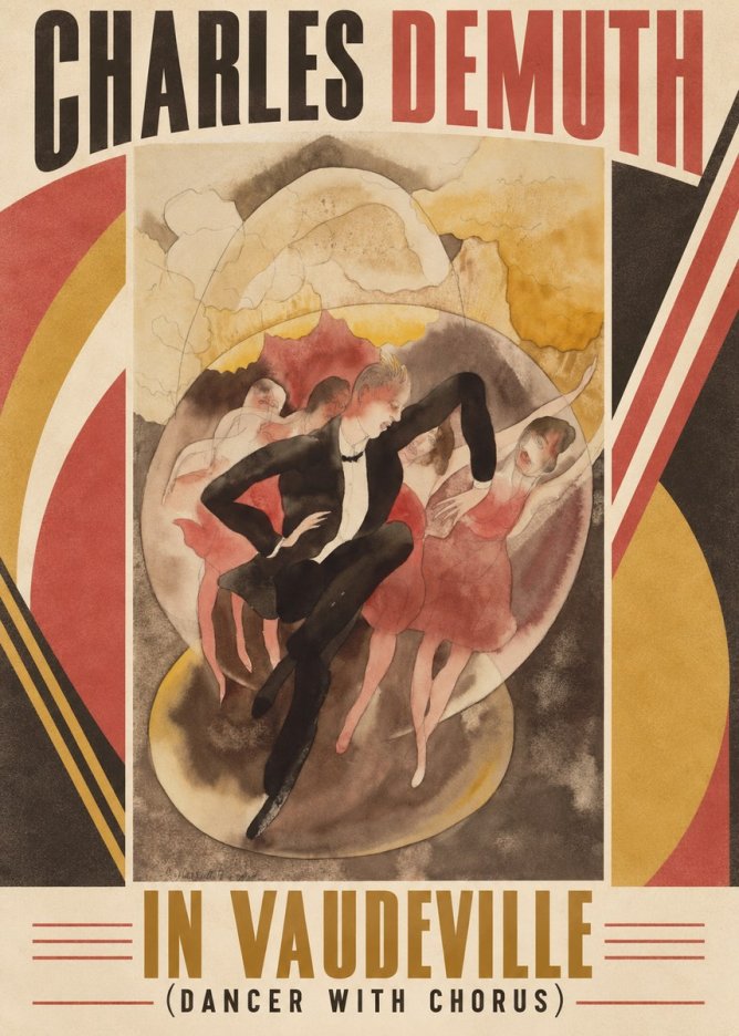 Charles Demuth In Vaudeville (Dancer with Chorus) No6 - Juliste