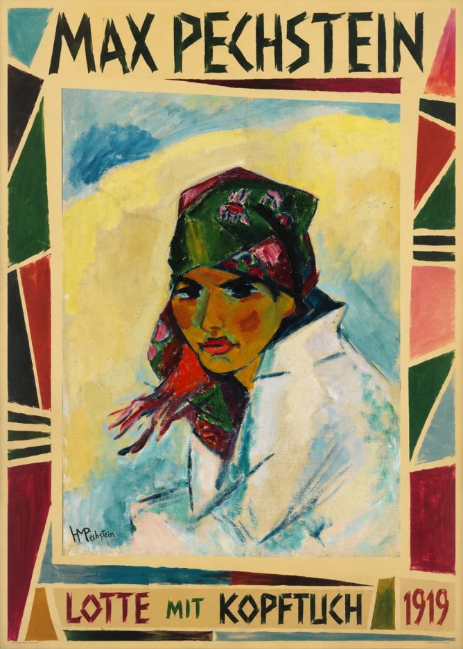 Max Pechstein Lotte Mit Kopftuch 1919 No4 - Juliste