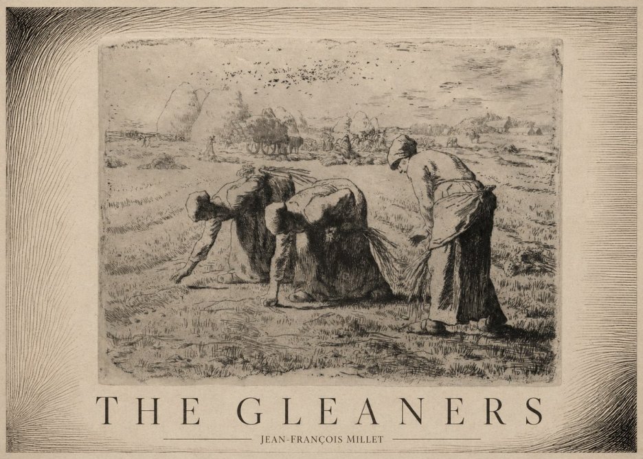 Jean-François Millet The Gleaners No6 - Juliste