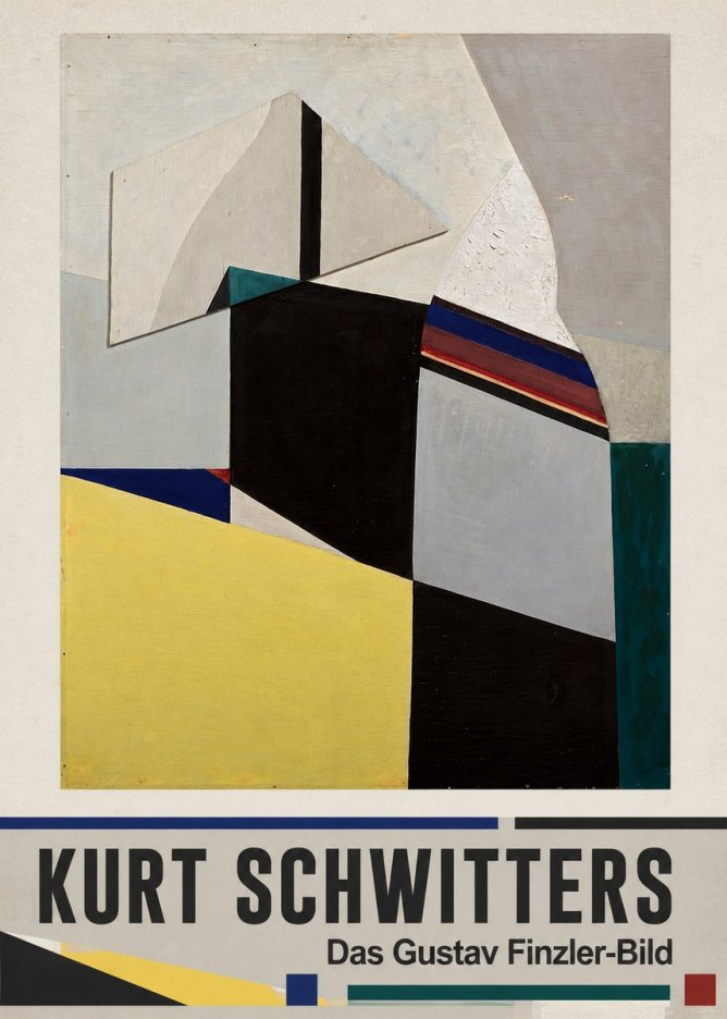 Kurt Schwitters Das Gustav Finzler-bild No5 - Juliste