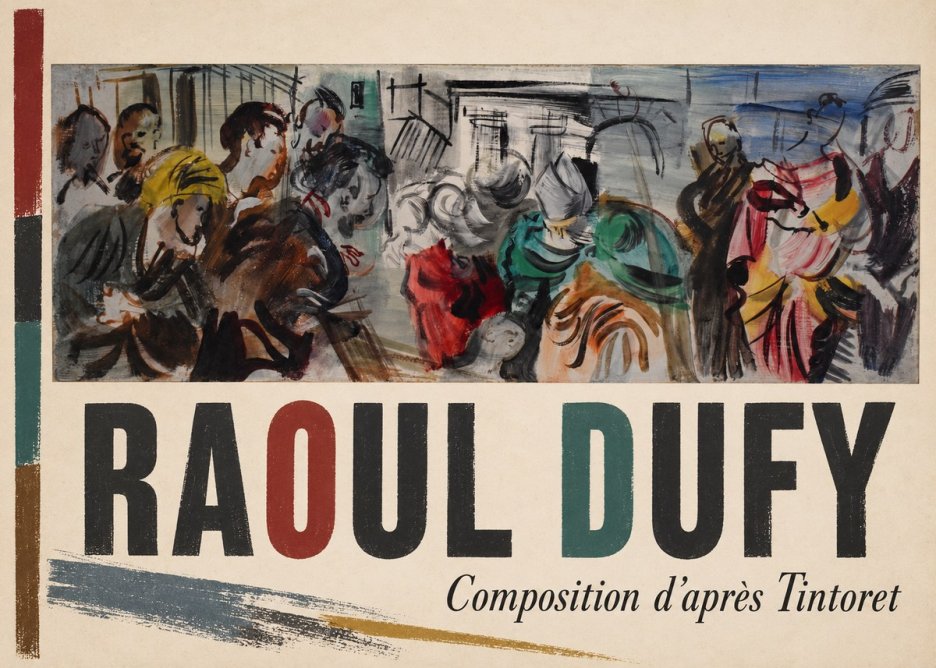 Raoul Dufy Composition D'après Tintoret No2 - Juliste