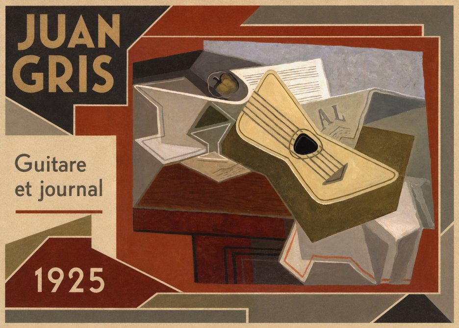 Juan Gris Guitare Et Journal No1 - Juliste