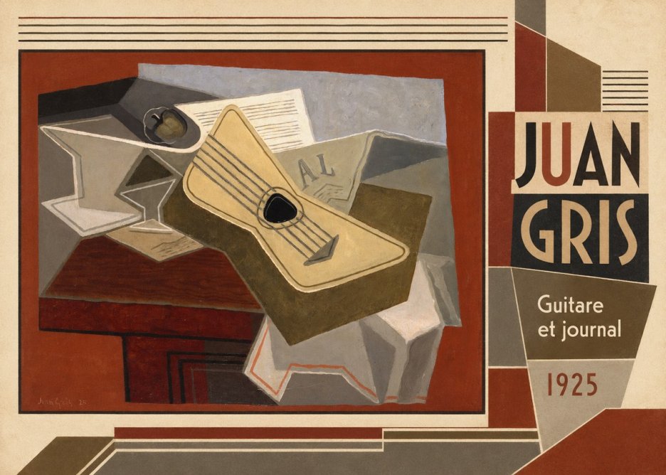 Juan Gris Guitare Et Journal No4 - Juliste