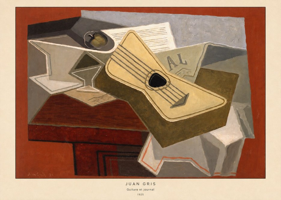 Juan Gris Guitare Et Journal No5 - Juliste