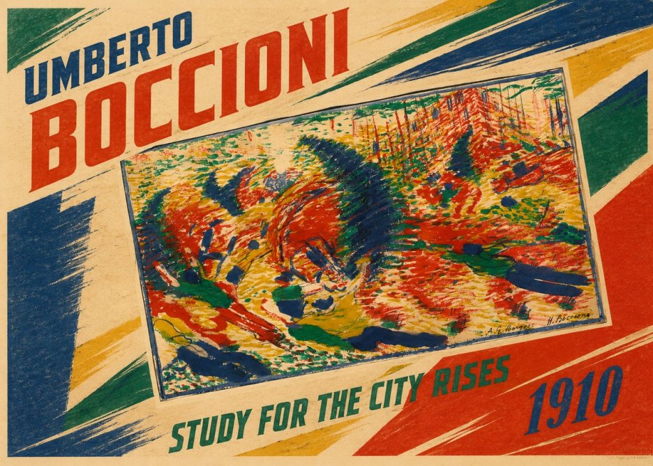 Umberto Boccioni Study for the City Rises No2 - Juliste