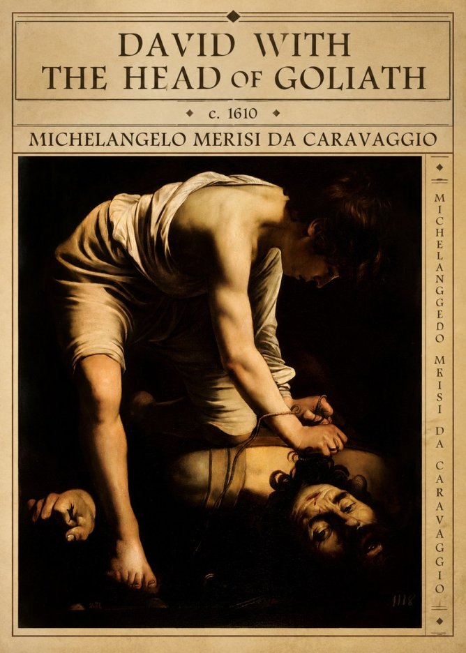 Michelangelo Merisi da Caravaggio David with the Head of Goliath I No5 - Juliste