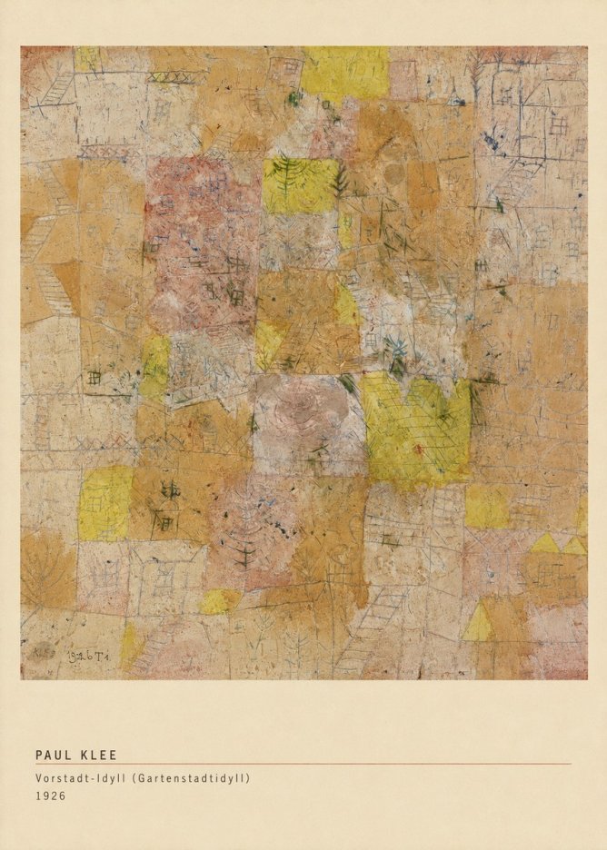 Paul Klee Vorstadt-idyll (Gartenstadtidyll) No5 - Juliste