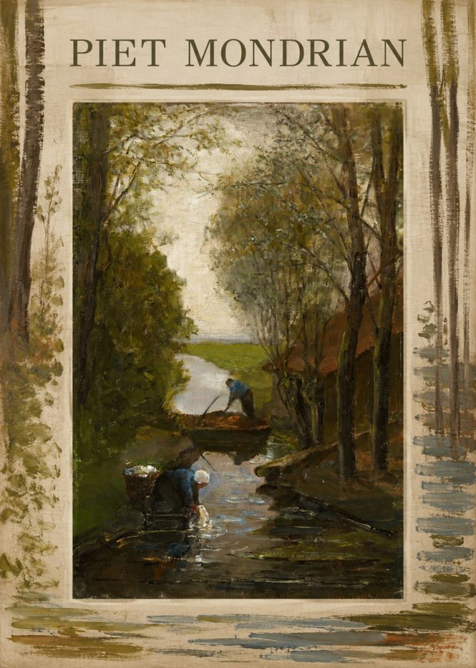 Piet Mondrian Washday on the Canal No2 - Juliste
