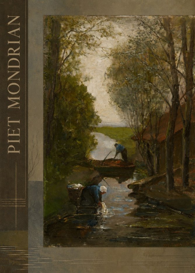 Piet Mondrian Washday on the Canal No4 - Juliste