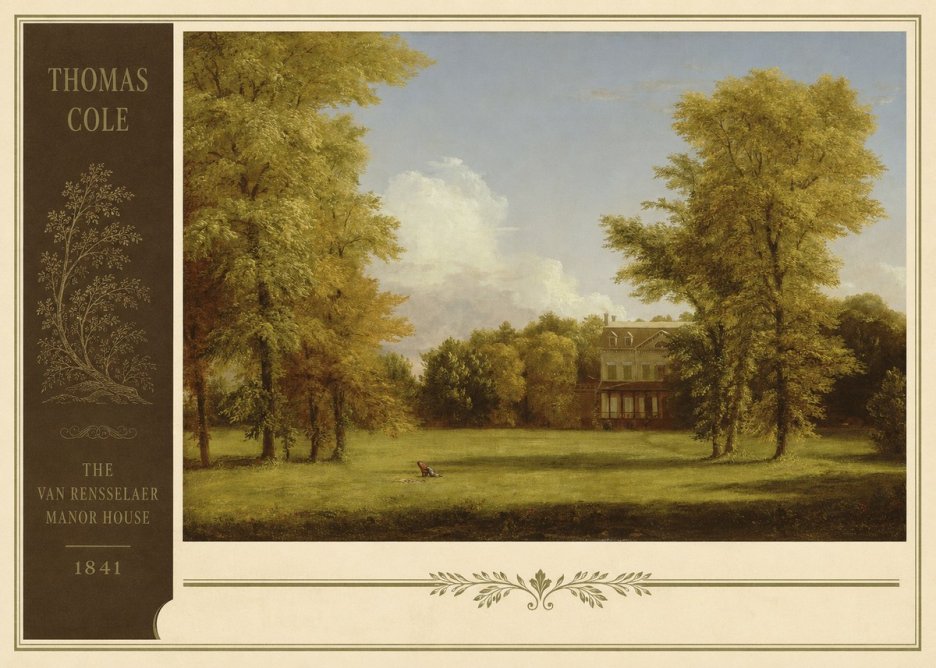 Thomas Cole The Van Rensselaer Manor House - 1841 No2 - Juliste