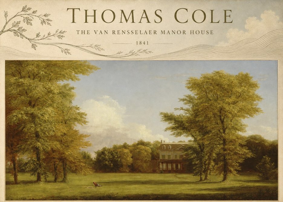 Thomas Cole The Van Rensselaer Manor House - 1841 No3 - Juliste