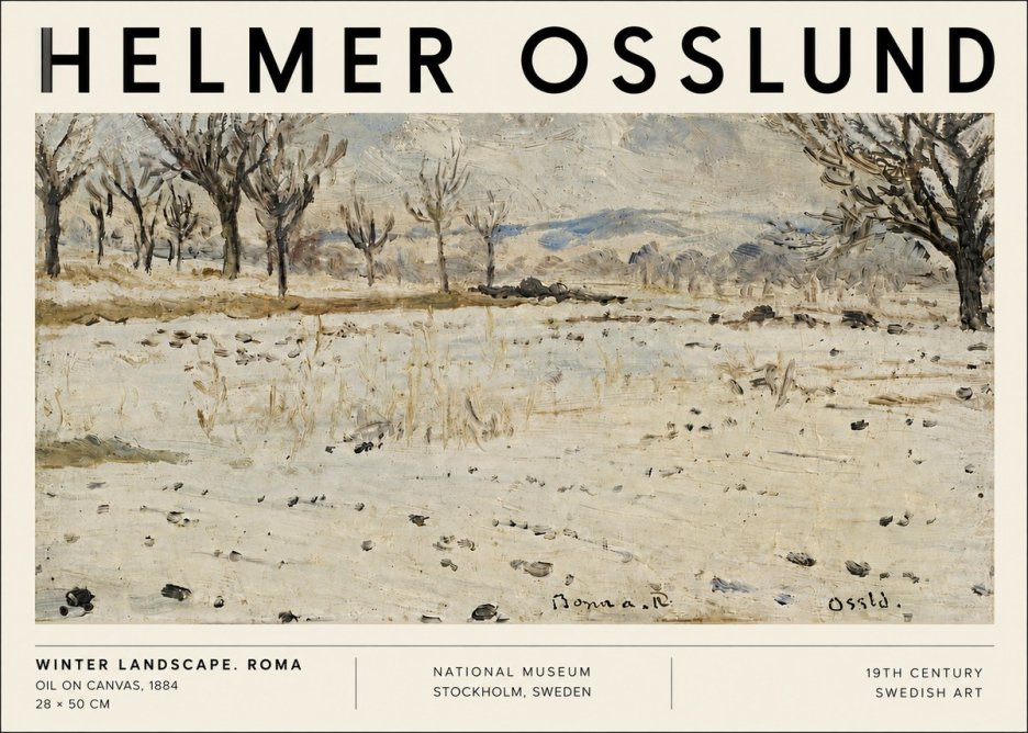 Helmer Osslund Winter Landscape. Roma No6 - Juliste