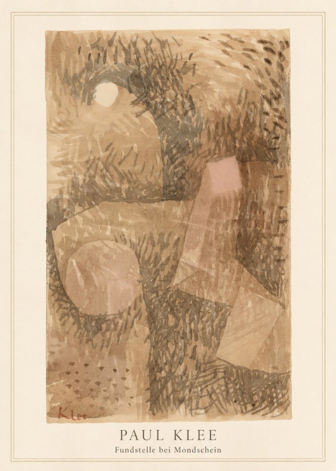 Paul Klee Fundstelle Bei Mondschein No3 - Juliste