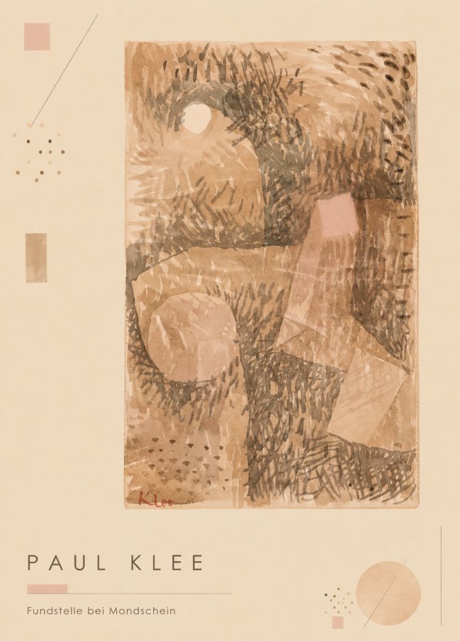 Paul Klee Fundstelle Bei Mondschein No4 - Juliste